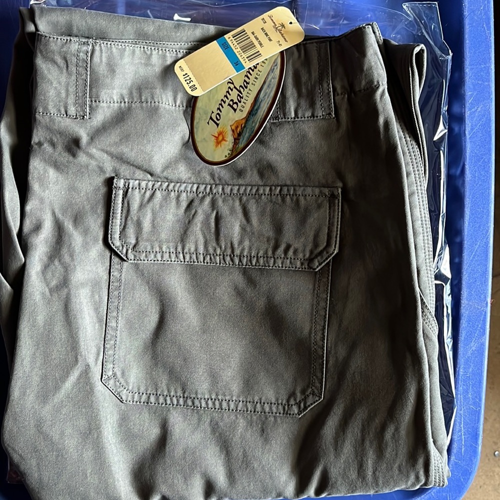 Tommy Bahama Mens Size 36 Green (Dark Pebble) Back Nine Relaxed casual TR120